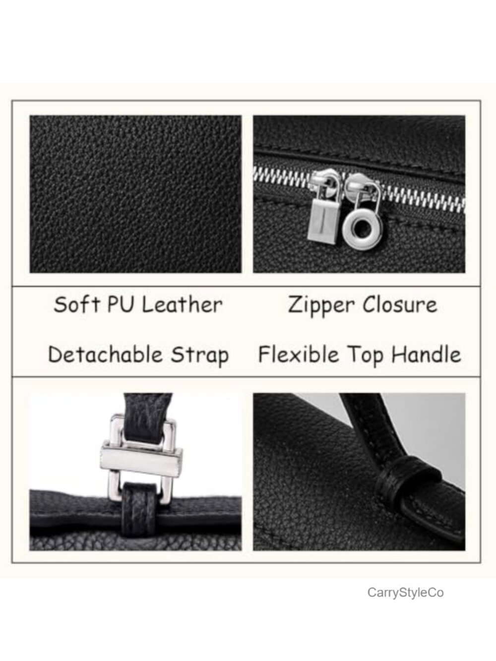Mini Box Crossbody Handbag Vegan Leather Top Handle Purse - Picture 5 of 5